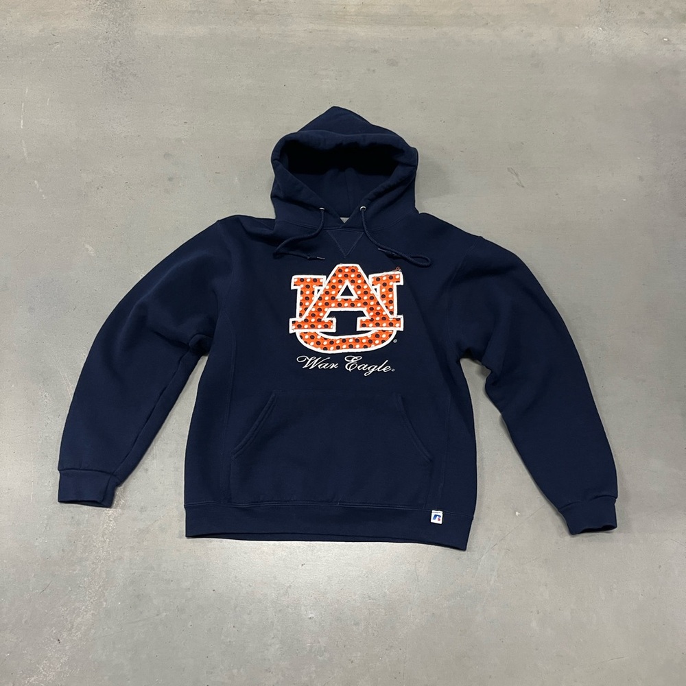 Y2K Vintage Auburn University Tigers Football Hoodie Pullover Sweater Size-M Rus